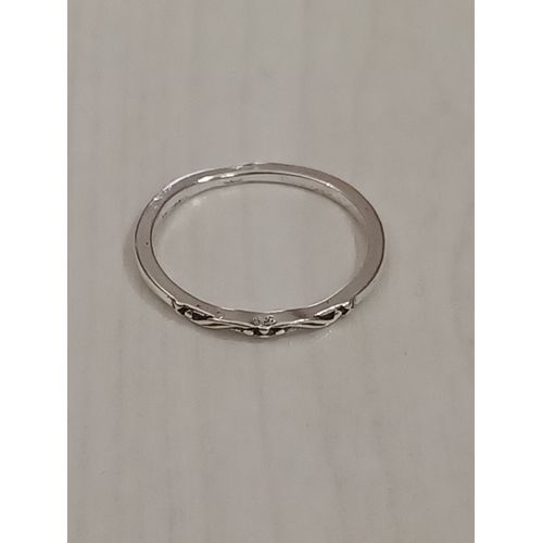 Bague Métal Argenté,Enluminure,Taille 17.2