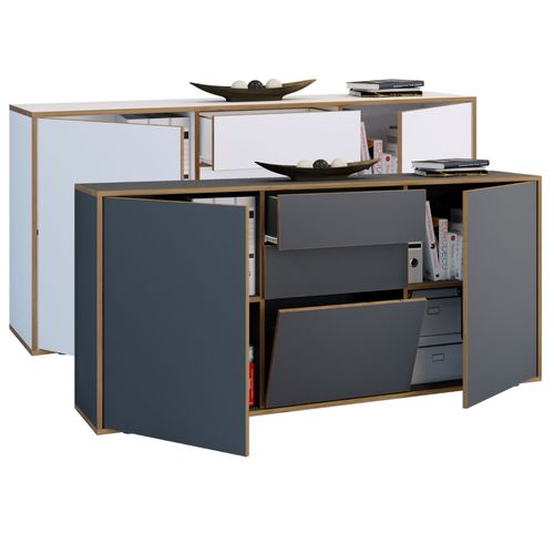 Vcm Commode En Bois Buffet Haut Armoire Meuble De Bureau Salia Largeur 160 Cm Tiroir Tournant Commode En Bois Buffet Haut Armoire Meuble De Bureau Salia Largeur 160 Cm Tiroir Tournant