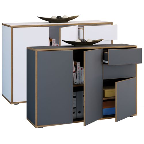 Vcm Commode En Bois Buffet Haut Armoire Meuble De Bureau Salia Largeur 110 Cm Tiroir Tournant Commode En Bois Buffet Haut Armoire Meuble De Bureau Salia Largeur 110 Cm Tiroir Tournant