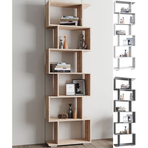 Vcm Séparation De Pièce En Bois Étagère Sur Pied Bibliothèque Déco Livres 6 Compartiments Étagère Sur Pied Palusa L