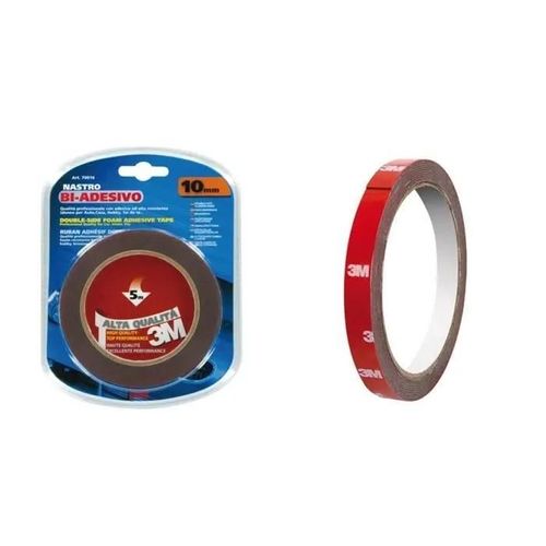 Ruban adhésif double face - 3M - 10mm X 5 mètres - Rouge - Multi-usages - Haute résistance