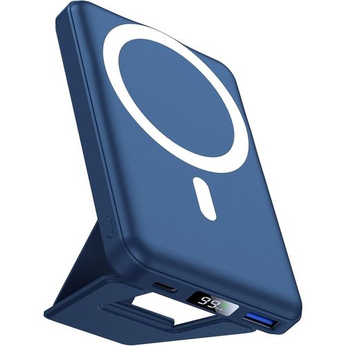 Batterie Externe Pour Iphone, 10000mah Batterie Externe Avec Magsafe, Pliable Magnétique Sans Fil Power Bank Charge Rapide Pd 22.5w, Affichage Led, Pour Iphone 16/15/14/13/12/Mini/Pro/Pro Max