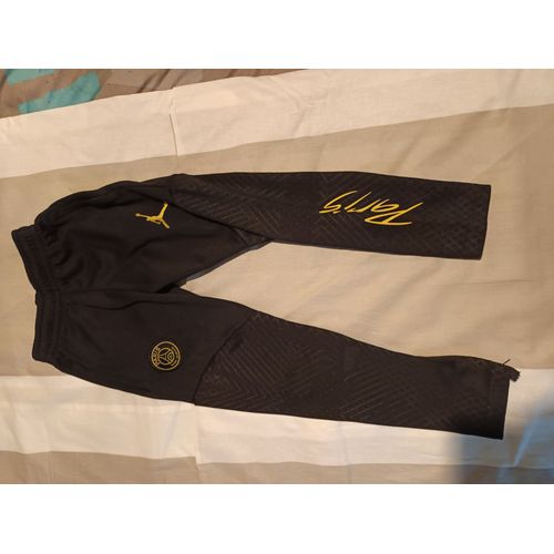 Jogging Jordan Paris Noir Inscriptions Jaune 8ans