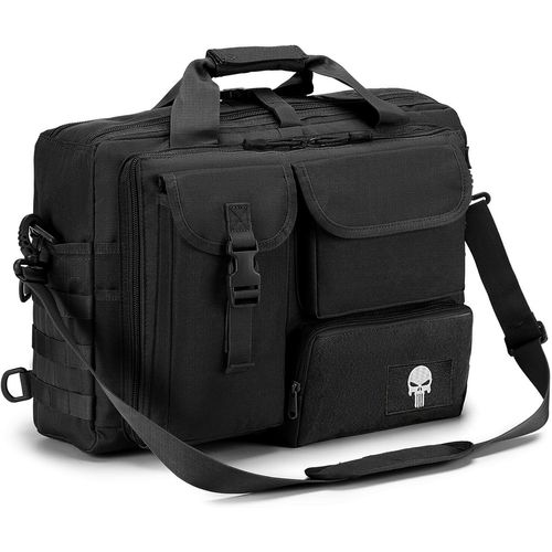 Sac a Bandouliere Tactique Homme Sacoche Ordinateur Homme Cartable Homme Cadeau Homme 17.3 Pouces Porte Document Sac à Main Militaire Sacoche Affaire Serviette Business Noir.[G40]