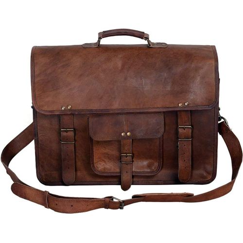 Sacoche en cuir pour ordinateur portable 45,7 cm pour homme et femme (45,7 cm), marron, 18 Inch.[G962]
