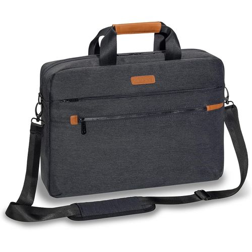 Housse pour ordinateur portable ""Elegance Pro"" Étui pour ordinateur portable 17,3 pouces (43,9 cm) Sacoche à bandoulière et compartiment pour tablette jusqu¿à 11 pouces (27,96 cm), gris.[G797]