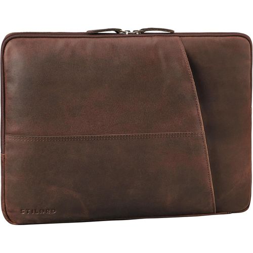 Stylé Pochette Ordinateur 15,6 Pouces Cuir Housse pour MacBook 16 Pouces Porte Document Femme Protection Sacoche Homme Cuir Naturel.[G803]