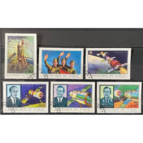 Lot De 6 Timbres Oblitérés Tchad 1972 Y&t N° 105 À 110
