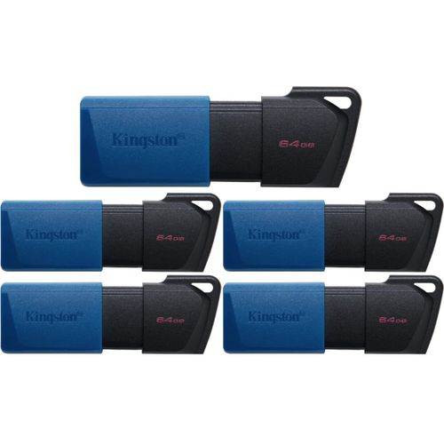 Pack 5 Clé USB 64 Go USB 3.2 Gen 1 Noir + Bleu
