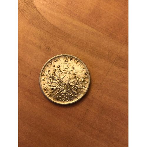 Pièce 5 Francs Argent Semeuse 1960