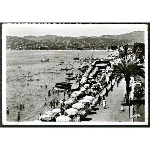 Carte Postale N°36, Juan-Les-Pins, Promenade Du Soleil Et Un Coin De La Plage, 1941