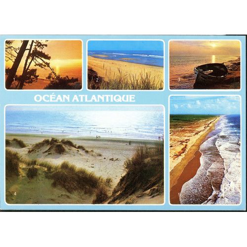 Carte Postale Couleurs Et Lumière De France, L'océan Atlantique, Vu Du Ciel Par Alain Perceval, 1990