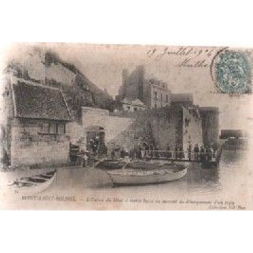 Carte Postale Ancienne Du 19 Juillet 1914 - N° 94 Mont Saint Michel - 50 - Manche - L'entrée Du Mont À Marée Haute Aumoment Du Débarquement D'un Train