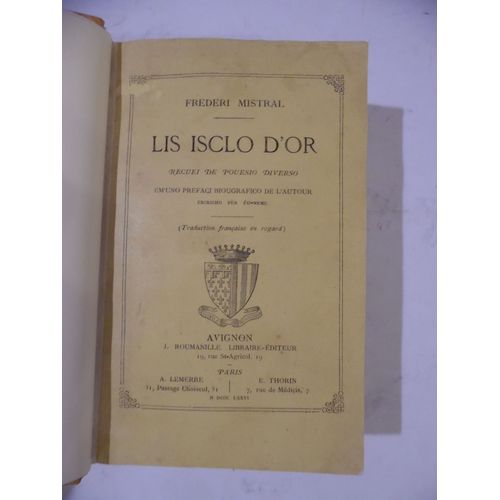 Lis Isclo D'or - Recuei De Pouesio Diverso - Frédéric Mistral - 1876 - Avignon / J. Roumanille - Relié - 499 Pages - 13 X 19,5 Cm