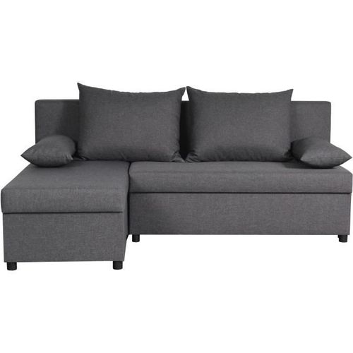 Canapé Clic-Clac ? Tissu Gris ? L 192 X P 143 X H 79 Cm ? Joss - Fabriqué En Ukraine