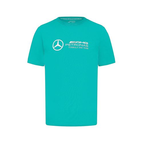 T-Shirt À Grand Logo Mercedes Amg Petronas Officiel Formule 1 Homme Bleu