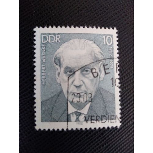 Timbre Allemagne / Rda Yt 2339 Herbert Warnke (1902-1975) 1982 (050209 )