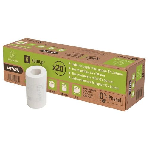 Exacompta - Blanc - Rouleau (5,7 cm x 9 m) - 55 g/m² - 20 rouleau(x) dévidoir - papier thermique