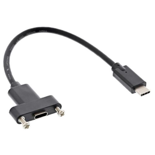 InLine - Câble d'extension USB - 24 pin USB-C (M) pour 24 pin USB-C (F) - USB 3.1 Gen 1 - 20 cm - noir