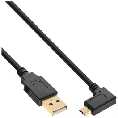 InLine - Câble USB - USB (M) pour Micro-USB de type B (M) incliné - 50 cm - noir