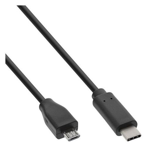 InLine - Câble USB - 24 pin USB-C (M) pour Micro-USB de type B (M) - USB 2.0 - 3 A - 50 cm - noir