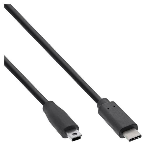 InLine - Câble USB - 24 pin USB-C (M) pour mini USB type B (M) - USB 2.0 - 0.5 A - 3 m - noir
