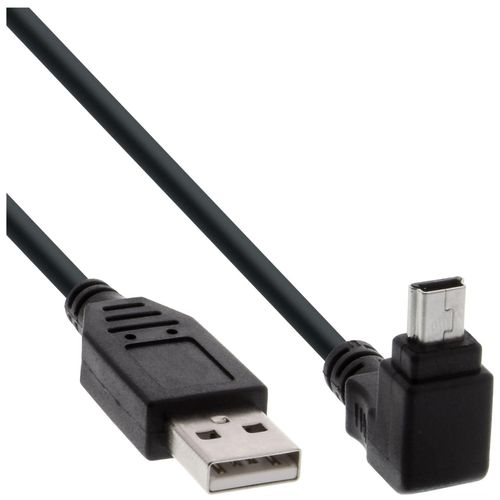 InLine - Câble USB - USB (M) droit pour mini USB type B (M) incliné - USB 2.0 - 50 cm - noir