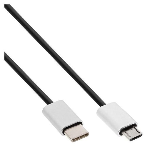 InLine - Câble USB - 24 pin USB-C (M) pour Micro-USB de type B (M) - USB 2.0 - 1.5 cm - noir