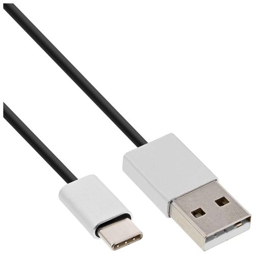 InLine - Câble USB - USB (M) pour 24 pin USB-C (M) - USB 2.0 - 1.5 m - noir