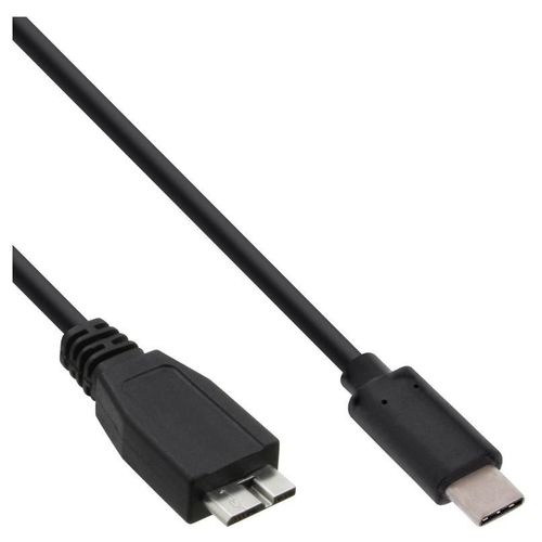 InLine - Câble USB - 24 pin USB-C (M) pour Micro-USB Type B (M) - USB 3.1 - 3 A - 50 cm - noir