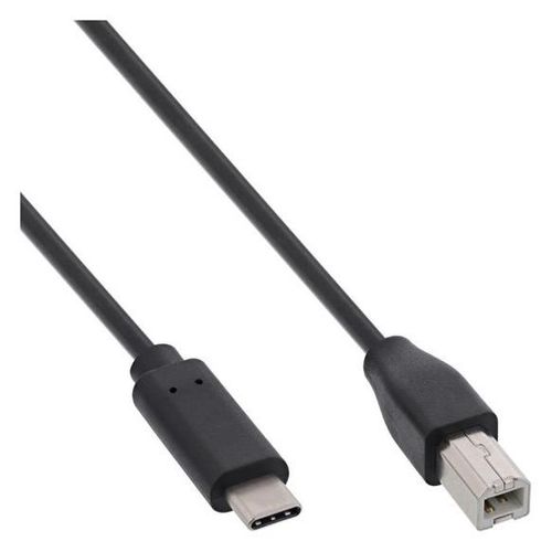 InLine - Câble USB - USB type B (M) pour 24 pin USB-C (M) - USB 2.0 - 0.5 A - 5 m - noir