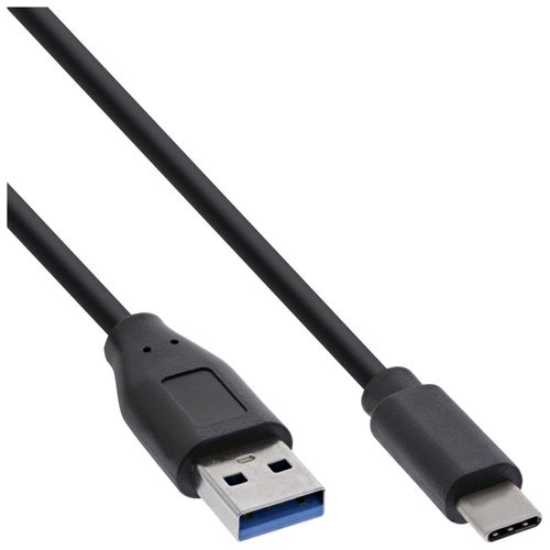 InLine - Câble USB - USB type A (M) pour 24 pin USB-C (M) - USB 3.1 Gen 2 - 3 A - 2 m - noir