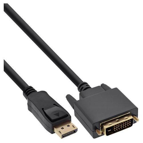 InLine - Câble adaptateur - DVI-D (M) pour DisplayPort (M) - 30 cm - support 1080p - noir