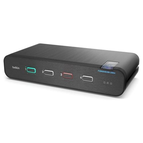 Belkin Universal Secure Dual-Head - 2ème génération - commutateur écran-clavier-souris/audio - 4 x KVM / audio - 1 utilisateur local - de bureau - Conformité TAA