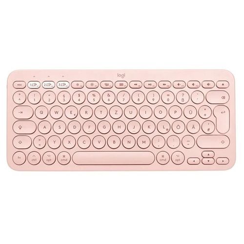 Logitech Clavier Bluetooth multi-appareils K380 - Clavier - sans fil - Bluetooth 3.0 - QWERTY - International US - rose