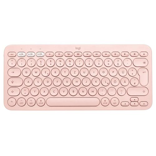 Logitech Clavier Bluetooth multi-appareils K380 - Clavier - sans fil - Bluetooth 3.0 - QWERTY - Espagnol - rose