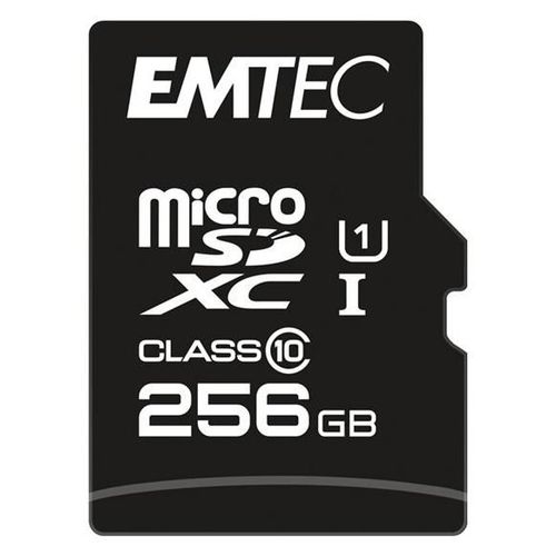 EMTEC Elite Gold - Carte mémoire flash (adaptateur SD inclus(e)) - 256 Go - UHS-I U1 / Class10 - microSDXC UHS-I