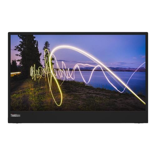 Lenovo ThinkVision M15 - Écran LED - 15" (15.6" visualisable) - portable - 1920 x 1080 Full HD (1080p) @ 60 Hz - IPS - 250 cd/m² - 1000:1 - 6 ms - 2xUSB-C - noir corbeau