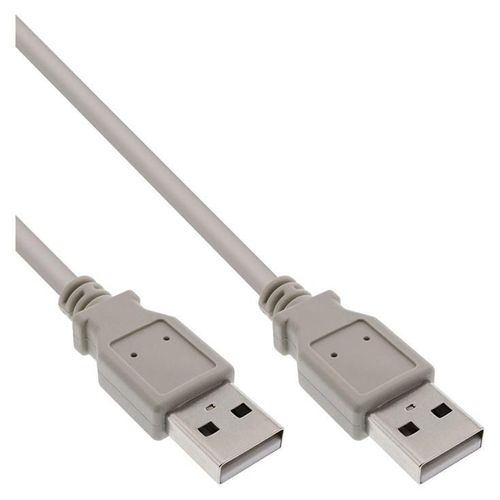 InLine - Câble USB - USB (M) pour USB (M) - USB 2.0 - 30 cm - beige