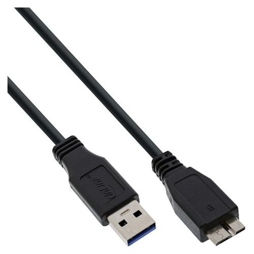 InLine - Câble USB - USB type A (M) pour Micro-USB de type B (M) - USB 3.0 - 30 cm - noir