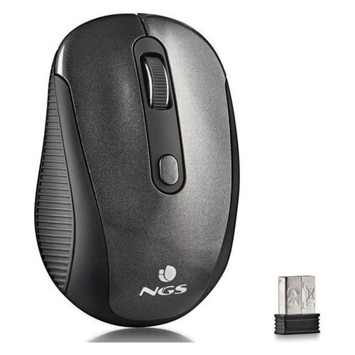 NGS Haze - Souris - droitiers et gauchers - optique - 3 boutons - sans fil - 2.4 GHz - récepteur sans fil USB - gris - Pour la vente au détail - boîte de suspension