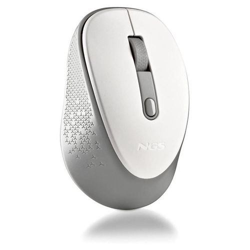 NGS DEW - Souris - droitiers et gauchers - optique - 2 boutons - sans fil - 2.4 GHz - récepteur sans fil USB - blanc - Pour la vente au détail - boîte de suspension