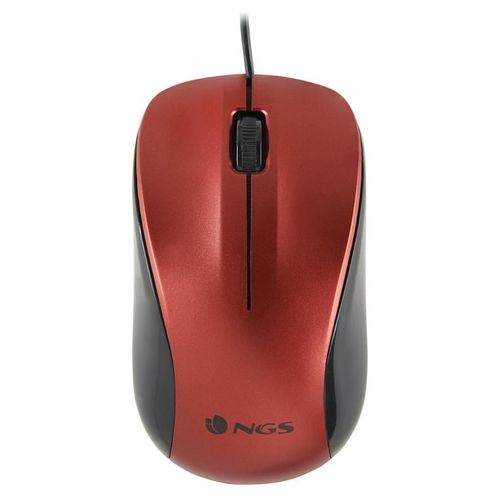 NGS Crew - Souris - droitiers et gauchers - optique - 2 boutons - filaire - USB - rouge - Pour la vente au détail - boîte de suspension