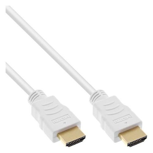 InLine High Speed - Câble HDMI avec Ethernet - HDMI mâle pour HDMI mâle - 1.5 m - triple blindage - blanc - support 4K