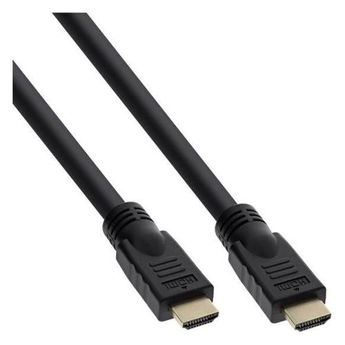 InLine Premium - Câble HDMI avec Ethernet - HDMI mâle pour HDMI mâle - 5 m - triple blindage - noir - support 4K