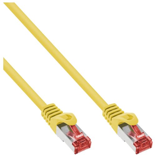 InLine - Cordon de raccordement - RJ-45 (M) pour RJ-45 (M) - 2 m - SFTP, PiMF - CAT 6 - moulé, sans crochet - jaune