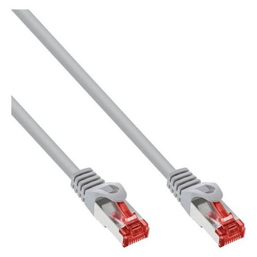 InLine - Cordon de raccordement - RJ-45 (M) pour RJ-45 (M) - 2 m - SFTP, PiMF - CAT 6 - démarré, moulé - gris