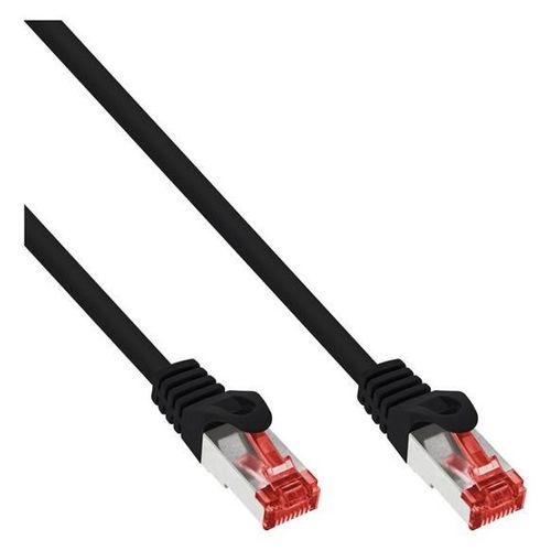 InLine - Cordon de raccordement - RJ-45 (M) pour RJ-45 (M) - 30 cm - SFTP, PiMF - CAT 6 - démarré, moulé - noir