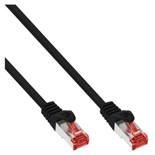 InLine - Cordon de raccordement - RJ-45 (M) pour RJ-45 (M) - 2 m - SFTP, PiMF - CAT 6 - moulé, sans crochet - noir