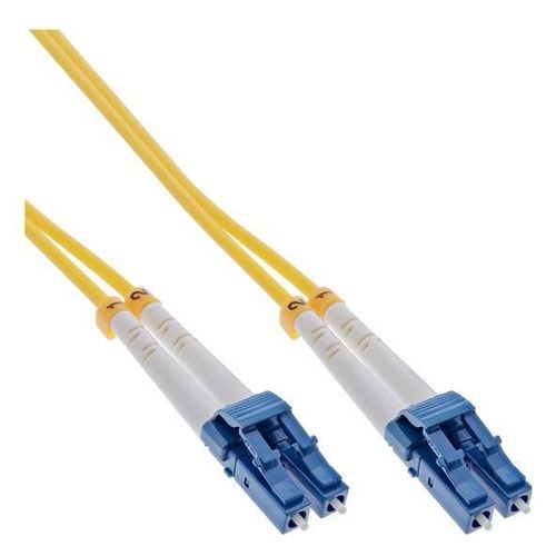 InLine - Cordon de raccordement - mode unique LC (M) pour mode unique LC (M) - 5 m - fibre optique - duplex - 9 / 125 micromètres - OS2 - sans halogène - jaune